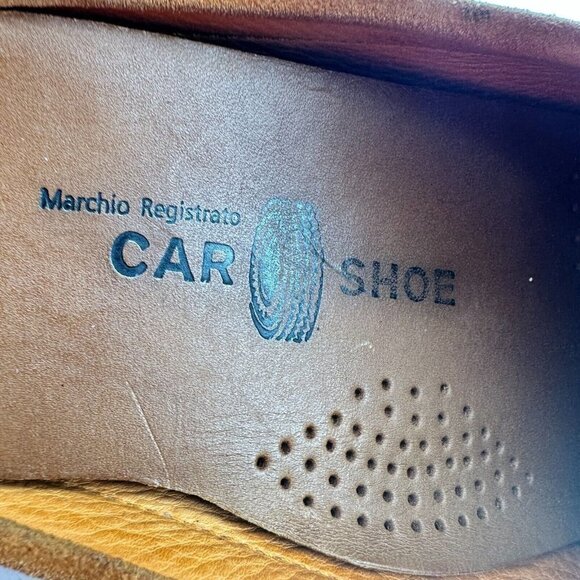 Car Shoe Suede Women Size 6 EU 36.5 Slide Slip On Shoes Brown Marchio Registrato - Picture 14 of 14